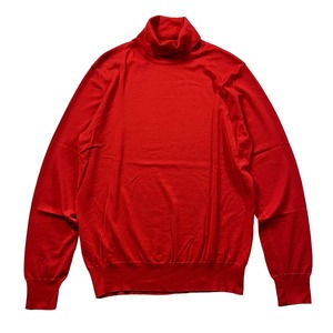 HERMES red color turtleneck sweater