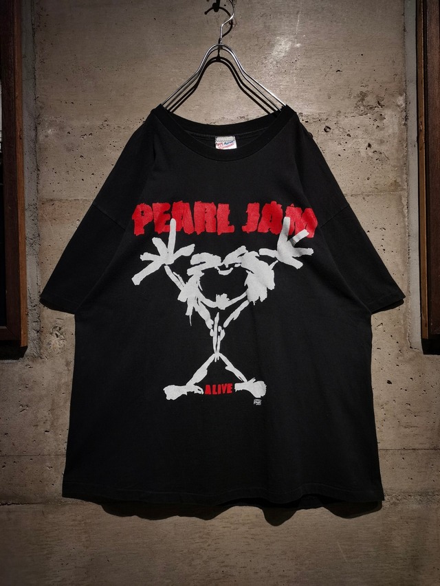 【Caka】"PEARL JAM" "ALIVE" Print Design Loose T-Shirt