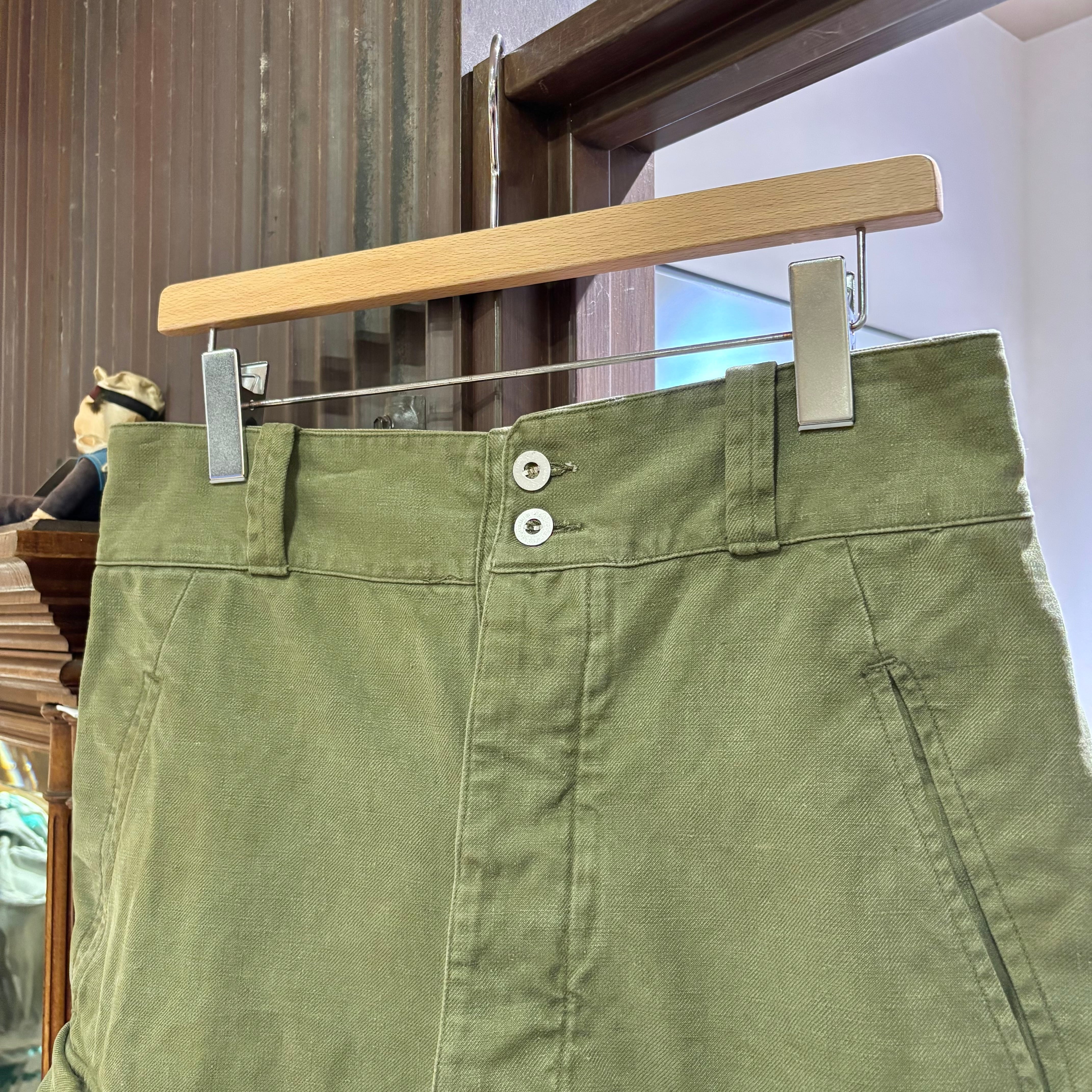 50s french army m47 前期 cropped pants Original 1950s French Army M47 Trousers - Size 35x26 in Trousers