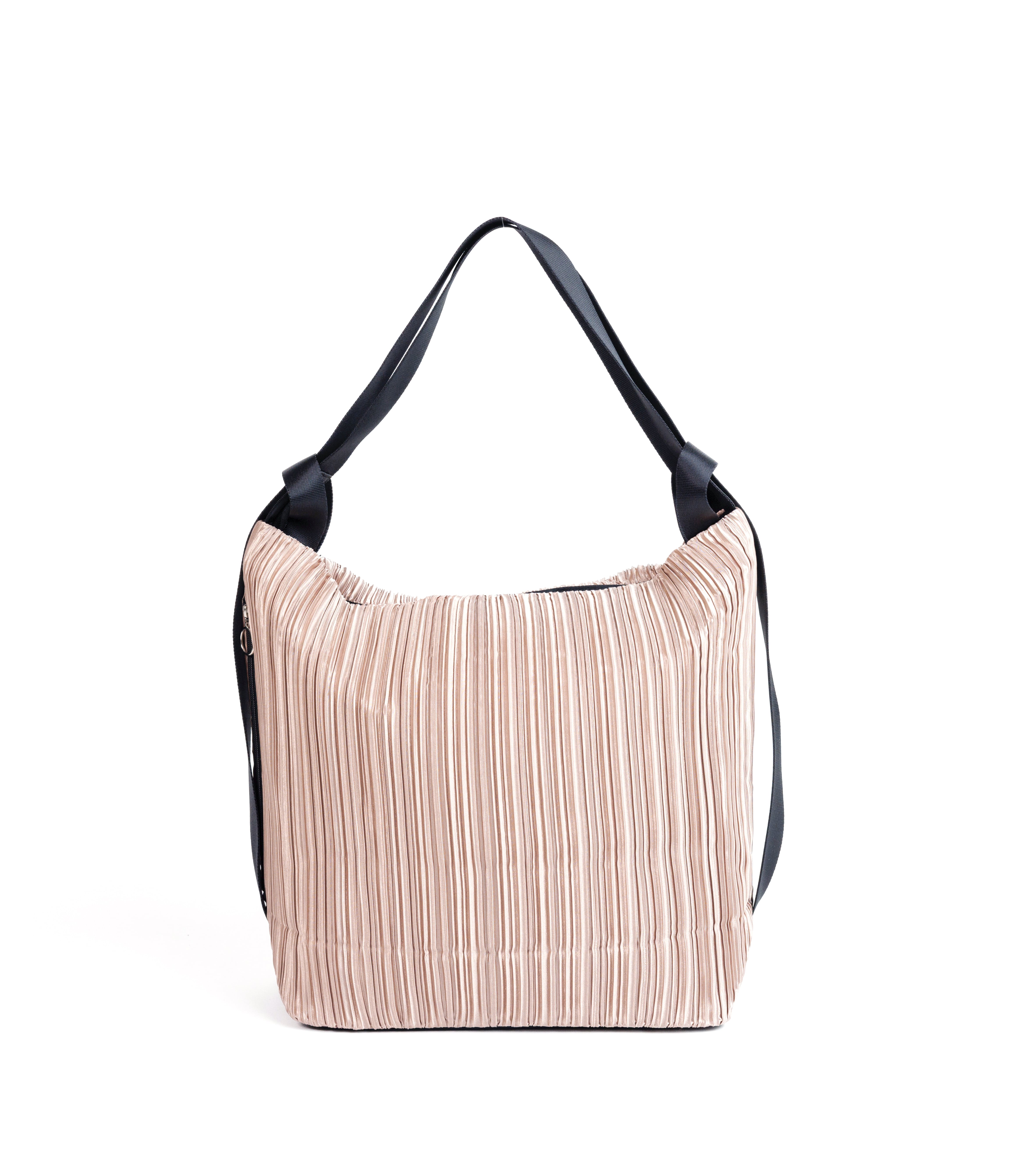 カラフルプリーツ2WAYリュック&トートバッグ(DSP-895)#22ベージュピンク