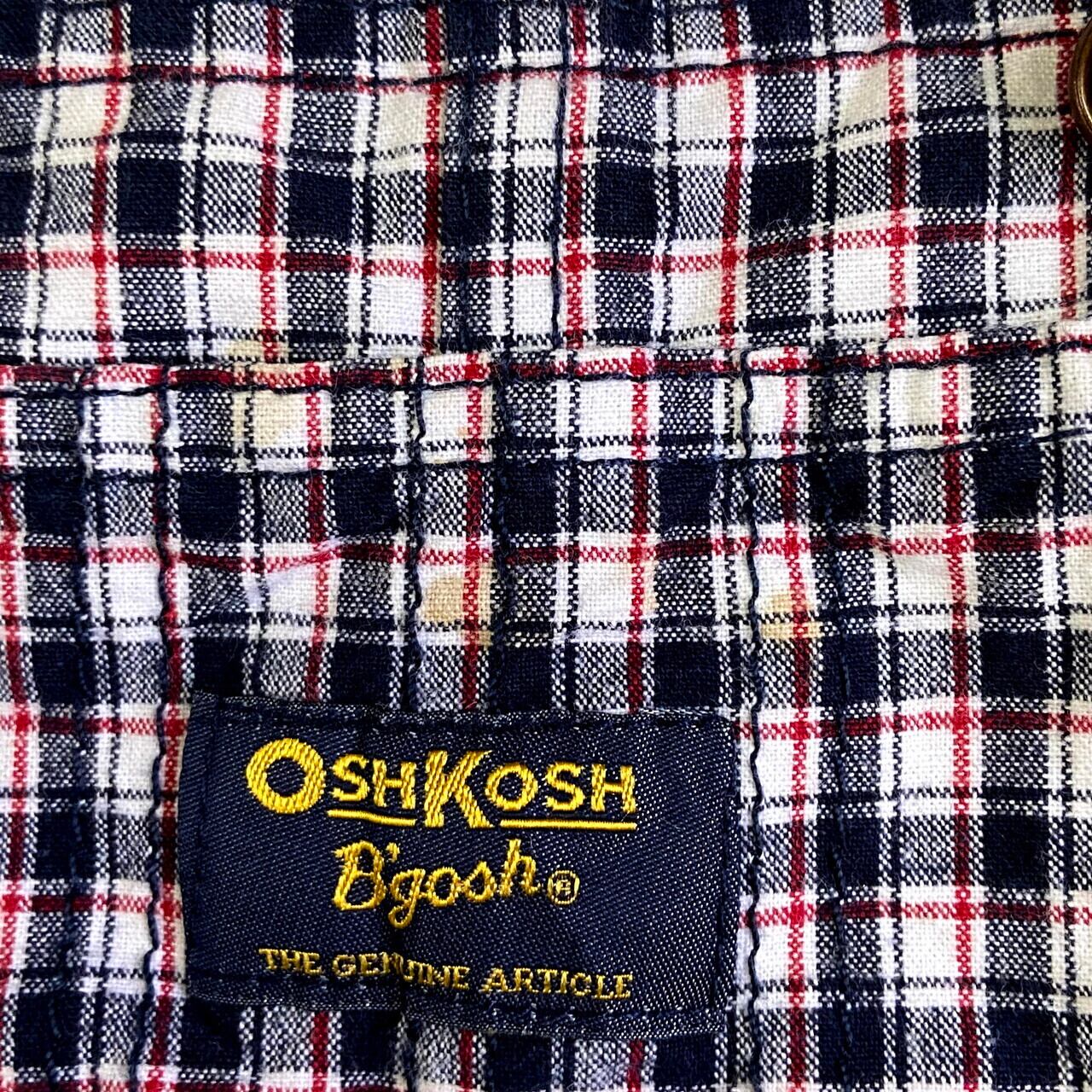 kids】オシュコシュ チェック柄 オーバーオール キッズ12ヵ月 75-85