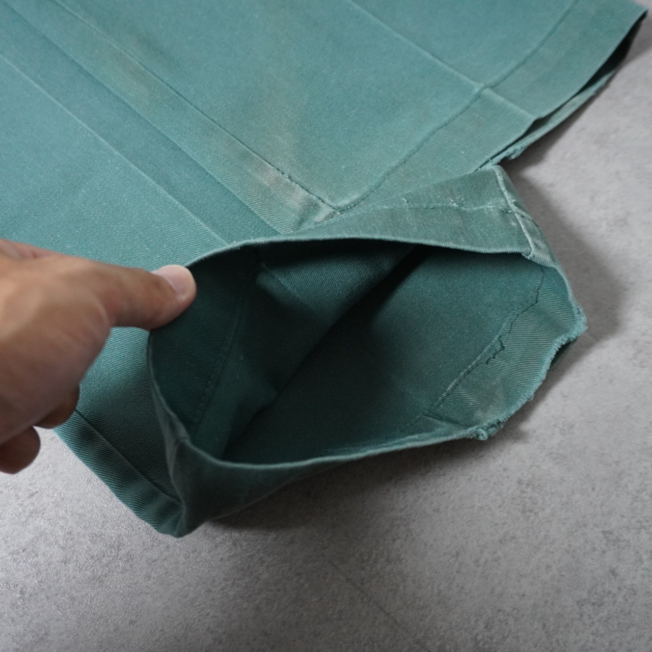 80s Dickies 874 work pants "made in USA" Lincoln green [W33.5L30.5相当] 古着 - 10