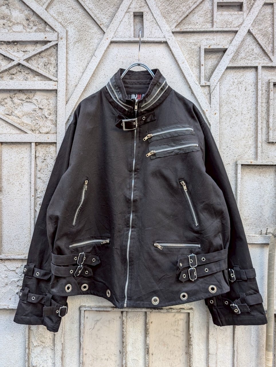 "DEAD THREADS" zipper design jacket