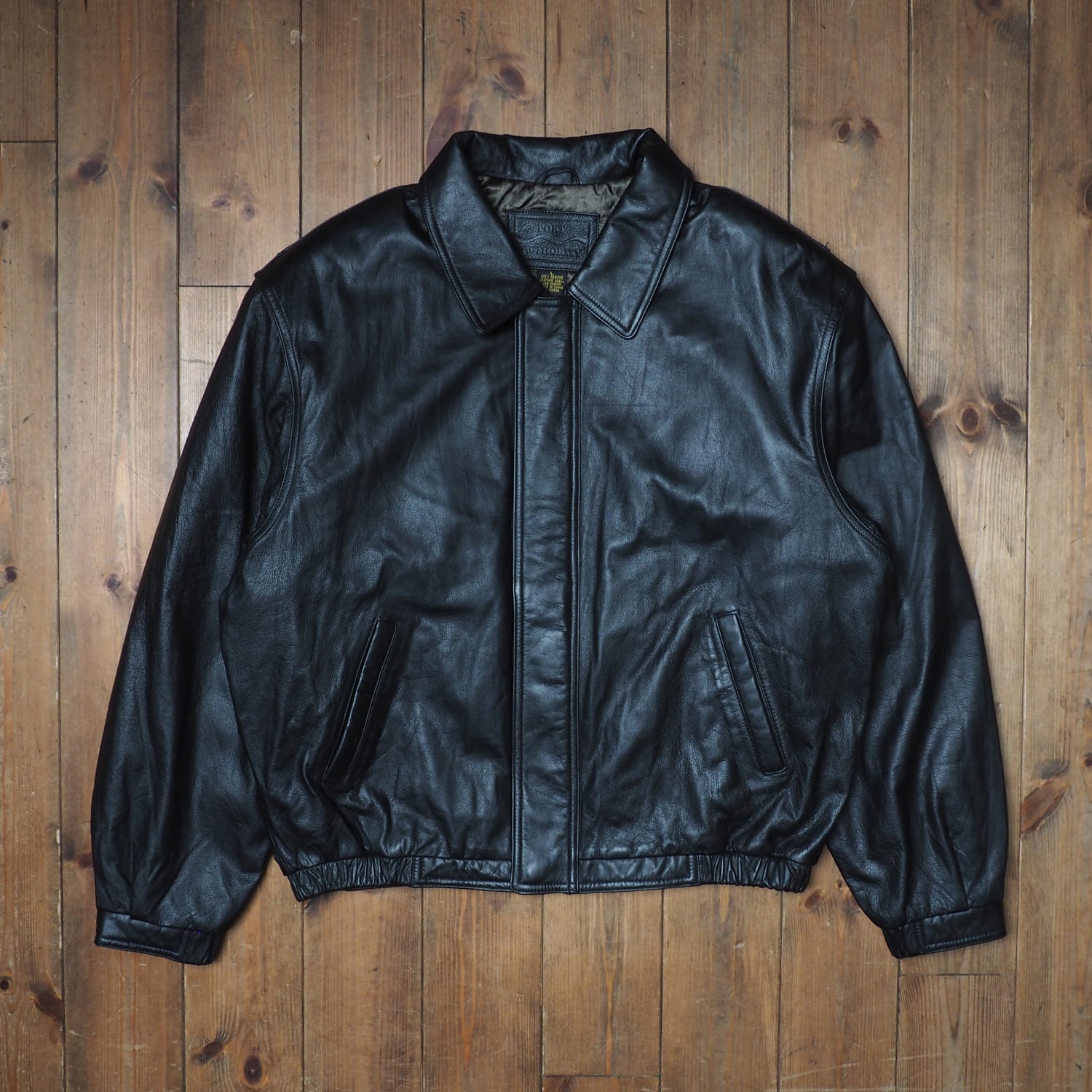 90's “PORT AUTHORITY” Leather Jacket | 古着屋シミー