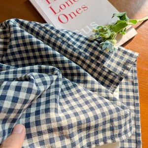 秋チェック柄リネンスカート