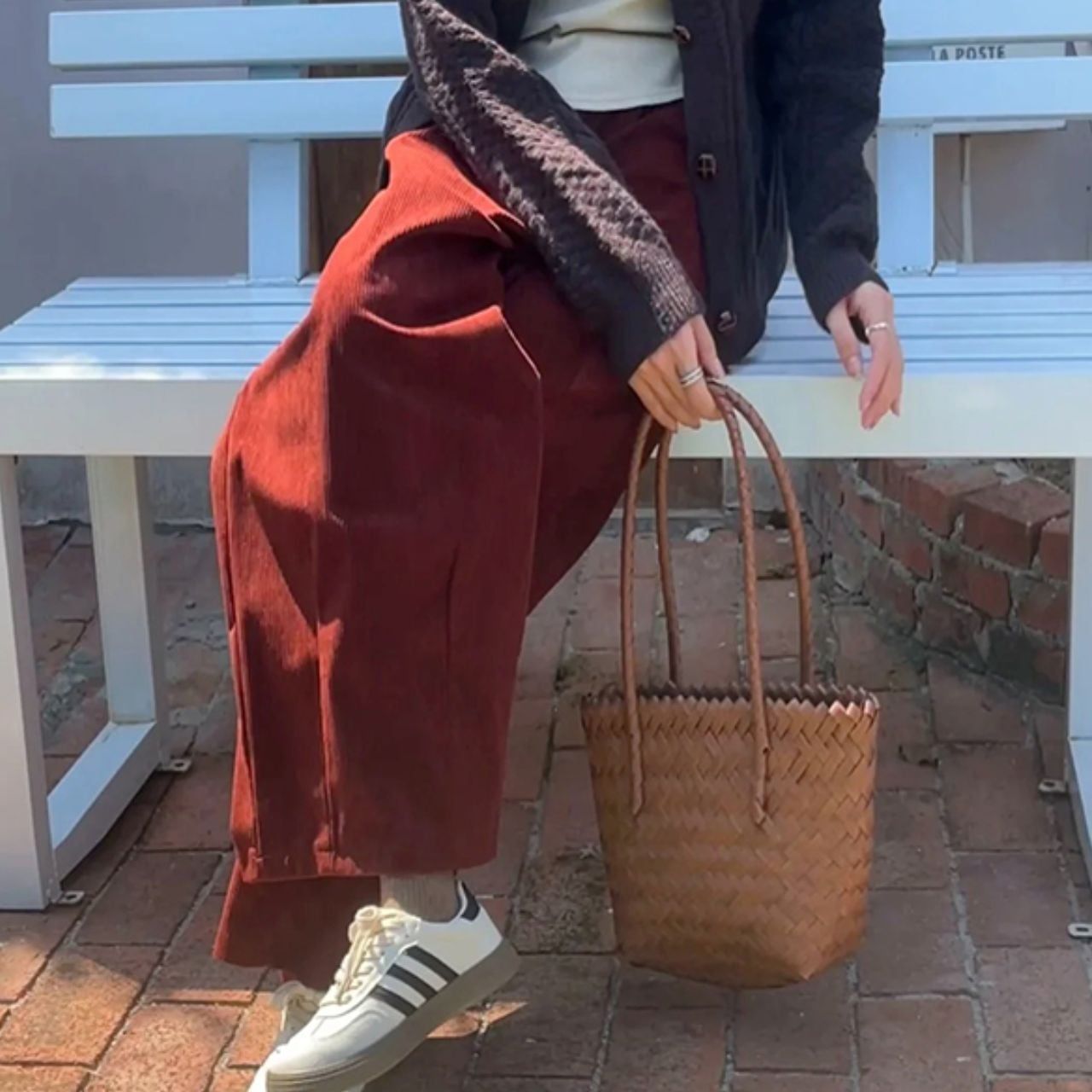 ゆったり太めシルエット コーデュロイパンツ Ln00399