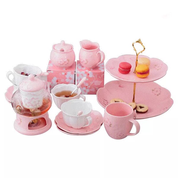 さくらディーニ ティーカップ&ソーサー 4客セット 花柄,陶器 さくらディーニ ティーカップ&ソーサー 4客セット 花柄,陶器