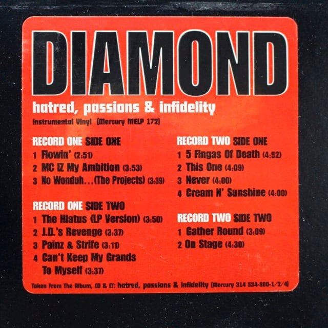 Diamond D / Hatred, Passions And Infidelity (Instrumental Vinyl) [MELP 172] - 画像2