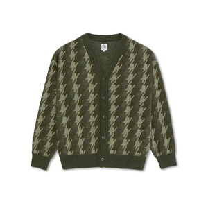 POLAR / CARDIGAN HOUNDSTOOTH / GREEN : SIZE 2