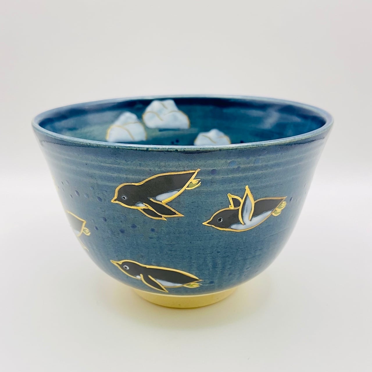新古】茶碗 色絵 蛍手 唐子 橋本美峰 共箱入 | 茶道具 錦玉堂