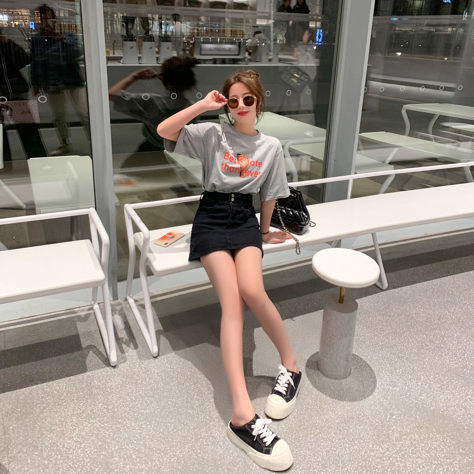 スプリングサマースタイルルーズTシャツ プリントトップス 春物 夏物 6Du_Shop_Women87436009857