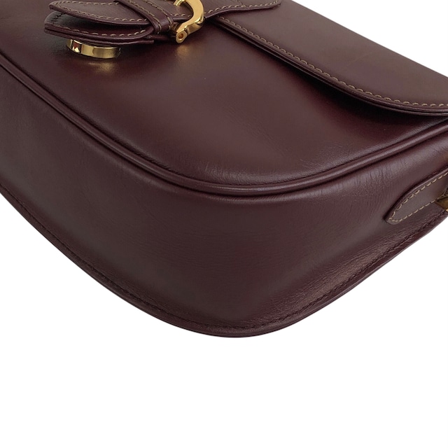 Cartier カルティエ マストライン ショルダーバッグ ボルドー フロントバックル レザー vintage ヴィンテージ オールド vtcync