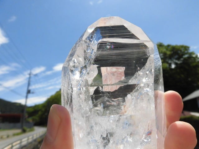 【送料無料】【高品質】コロンビア サンタンデール産水晶ポイント no.1