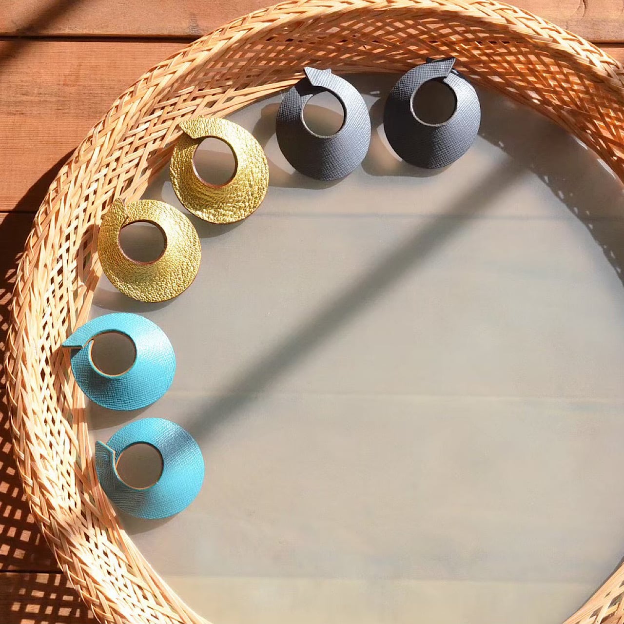 leather pierce/earring 《Goat Connect》4colors