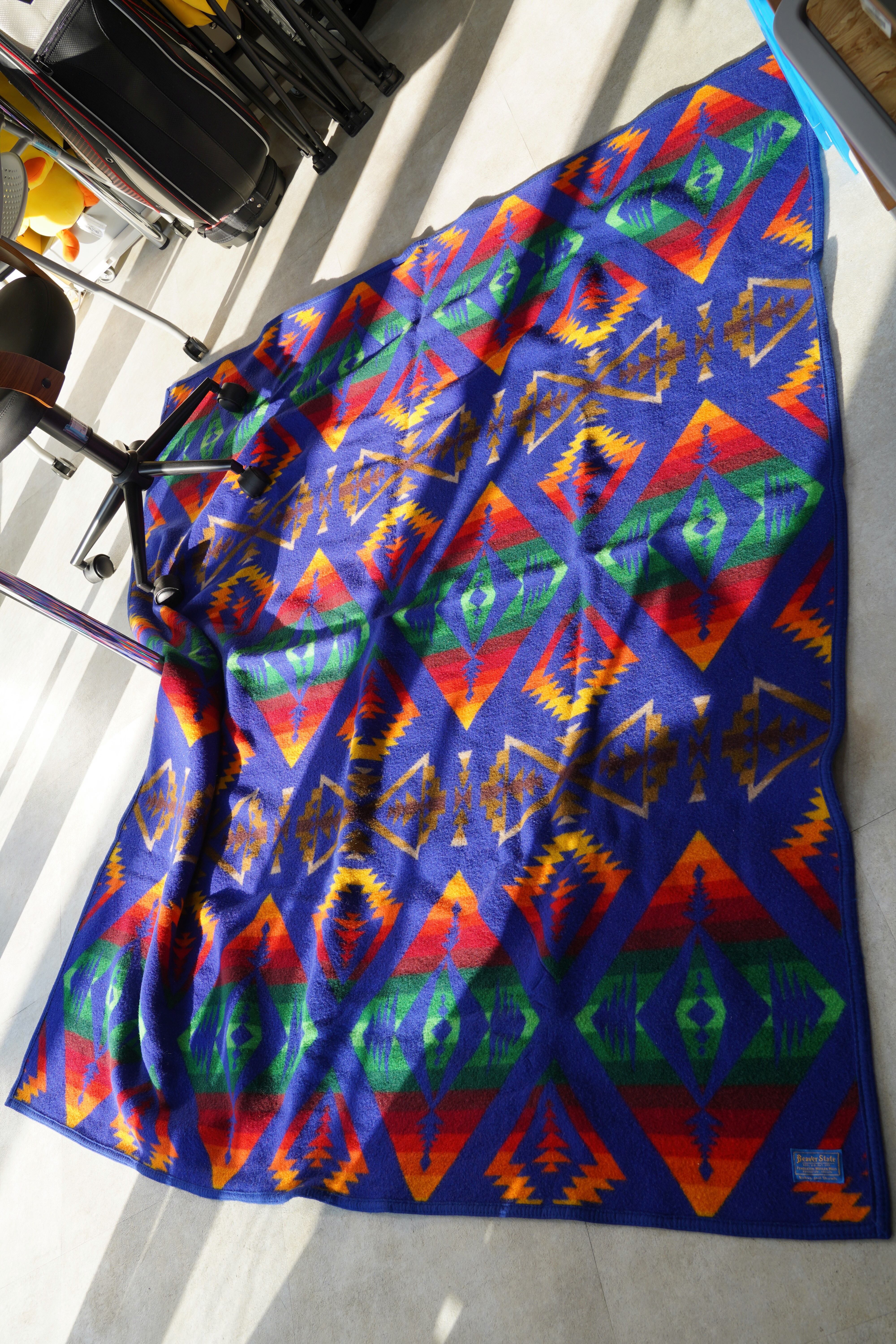 Pendleton(ペンドルトン)Beaver State(ビーバーステイト)大判 ウールブランケット 160×180 ネイティブ柄 ガレージ インテリア キャンプ ラグ