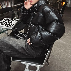 レザー風ボリュームコットンブルゾン　1005