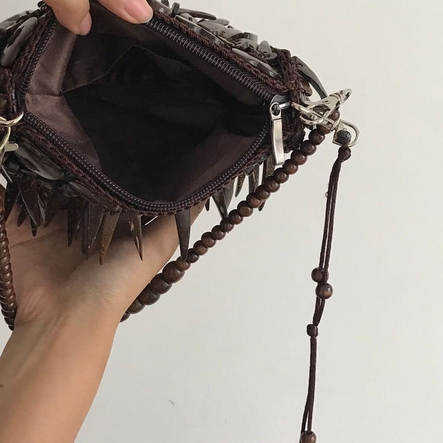 SANHレトロ愛心透かし編み2Wayショルダーバッグ