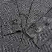 90s 00s イタリア製 RALPH LAUREN ラルフローレン グレンチェック ステンカラーコート XL/グレー系 レディース