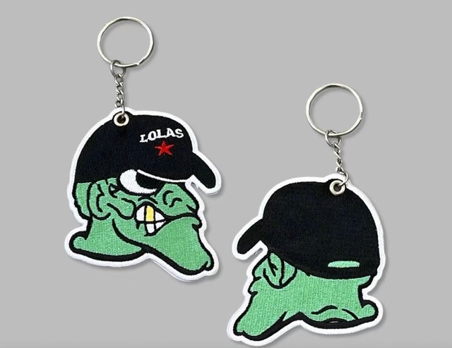 LOLA‘S HARDWARE / GOBLIN EMBROIDERY KEYCHAIN / GREEN/BLACK