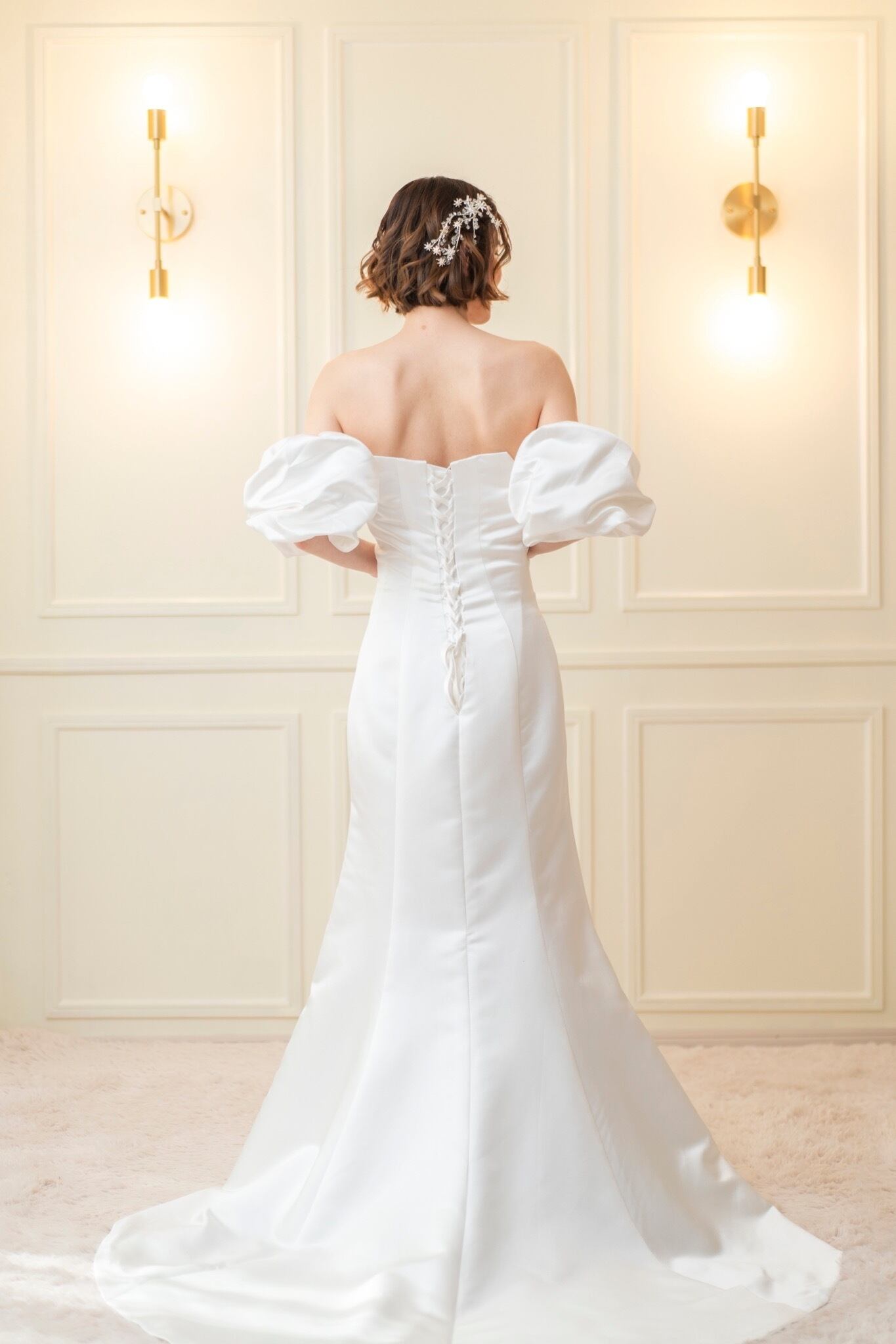 パフスリーブマーメイドドレス | みんなのドレス 