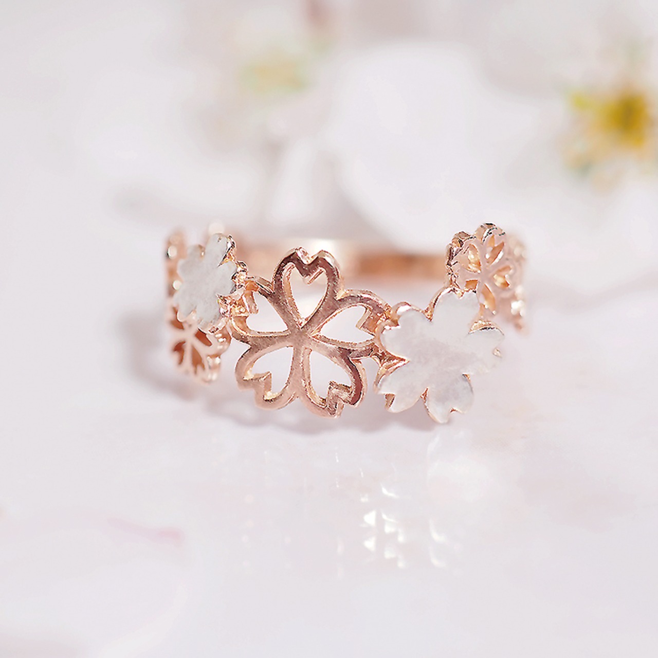 Sakura Blossom *〜桜のリング A〜* (silver×pink gold)