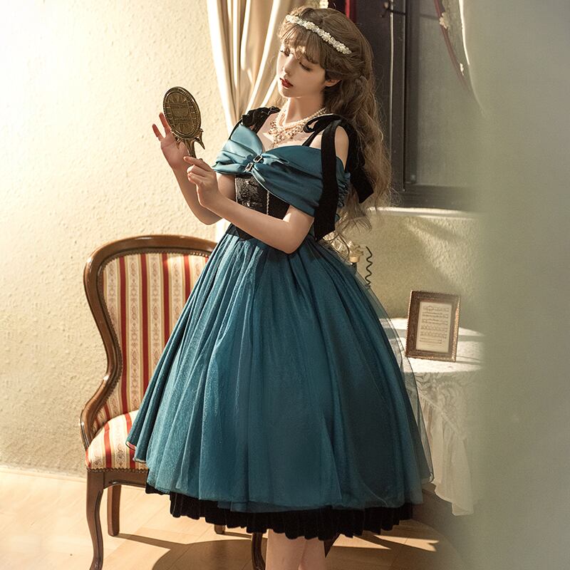 サブカル 服 地雷系 通販 ロリータ JSK ハイウエスト オフショル ロリィタ ハイウエスト 上品 コンカフェ アキバ系