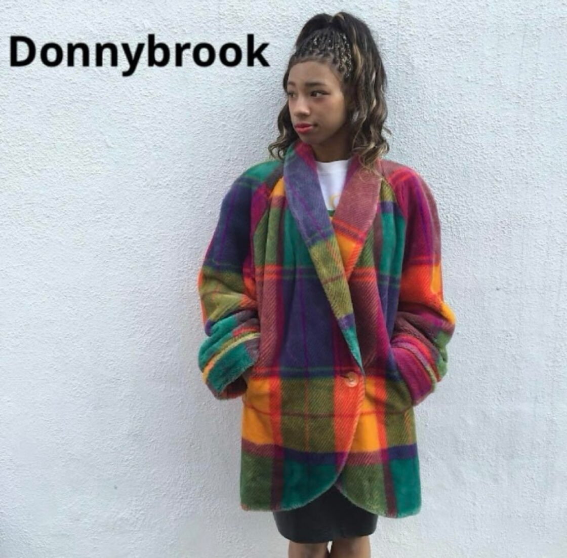 アメリカ製 DONNYBROOK ドニーブルック チェック柄 ファーコートS | PAY ID