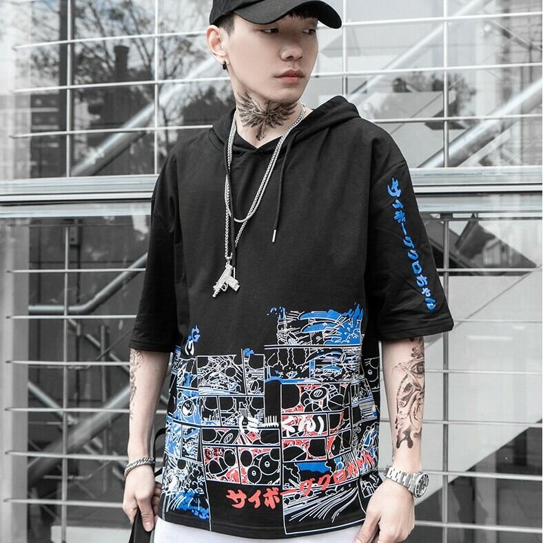 全2色 Tシャツ カットソー プリント カジュアル ストリート 