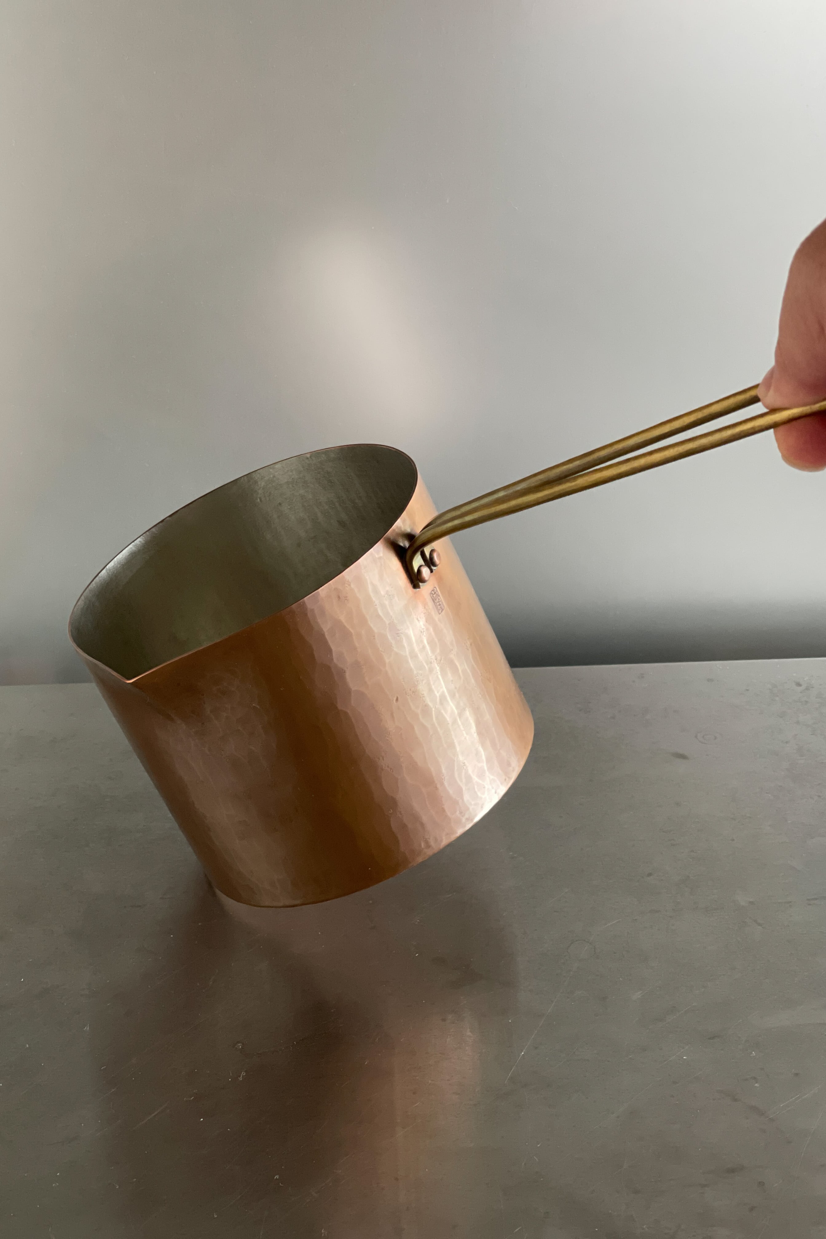 ミルクパン 鎚起銅器 大橋保隆作品 OYa2309_03（ご予約承ります