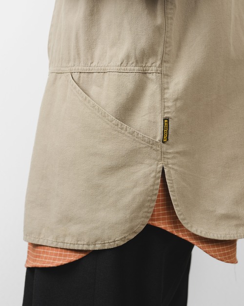 [1990s] "ARMANI JEANS" Cotton-Hemp Zip-Up Work Jacket (Made in Italy)