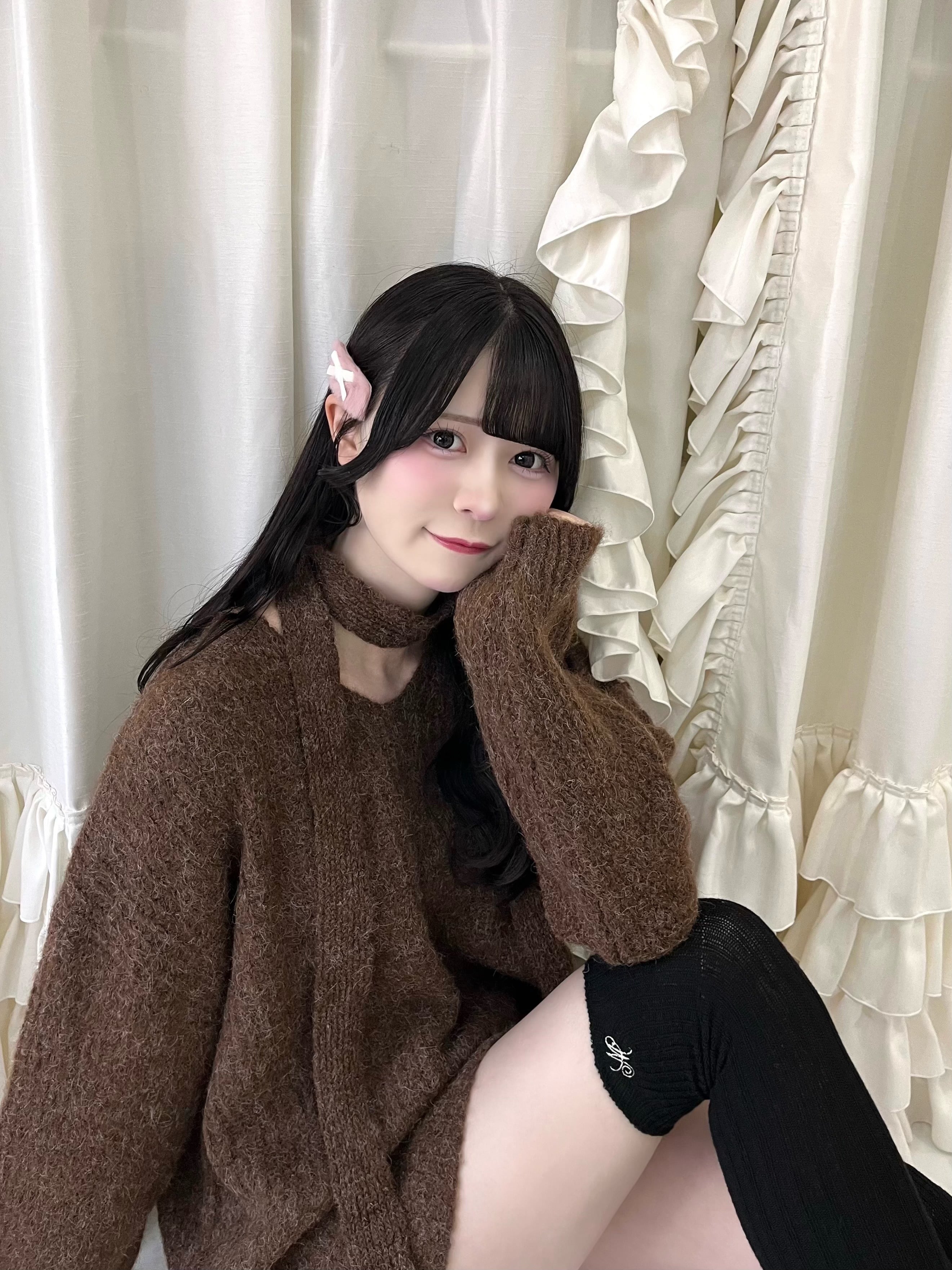 【LAST2】M loose choker knit