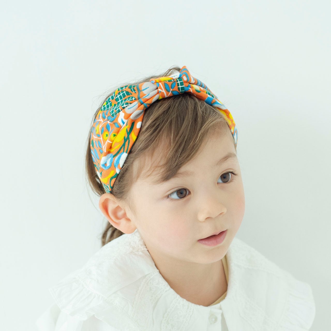 ヘッドバンド 【オレンジ】52cm ブランド 子供 春 夏 ヘアアクセサリー