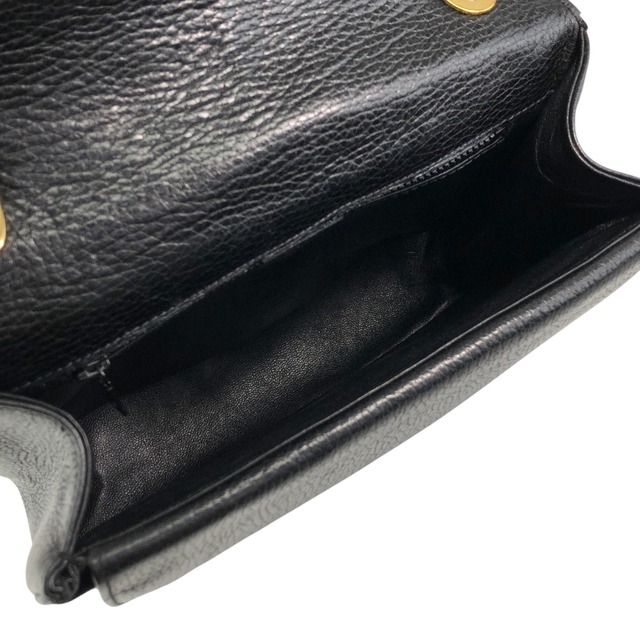 CELINE セリーヌ ショルダーバッグ ブラック トリオンフ レザー チェーンショルダー vintage ヴィンテージ オールド t8zcx2