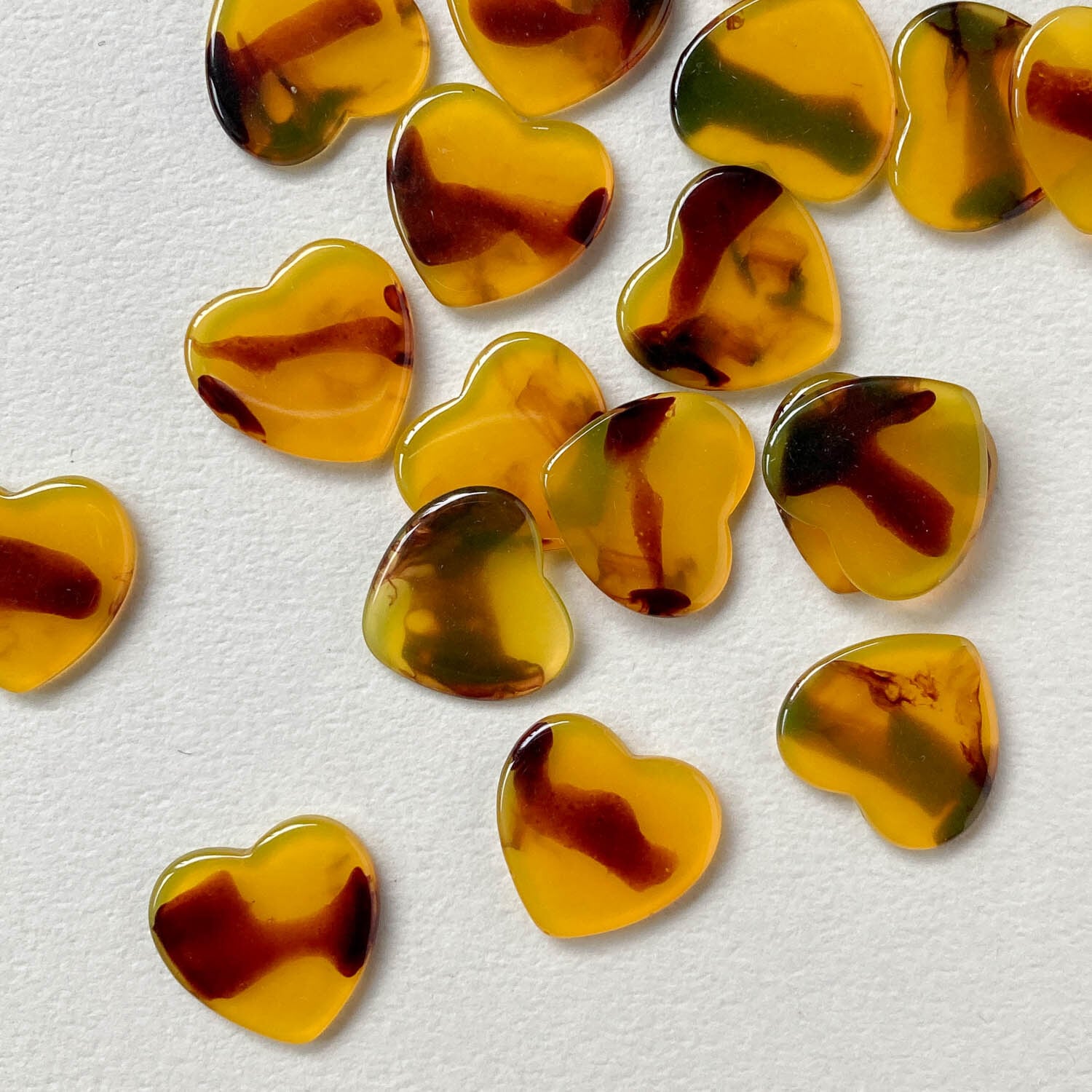 べっ甲調ハートプレート | Dua-アクセサリーパーツショップ