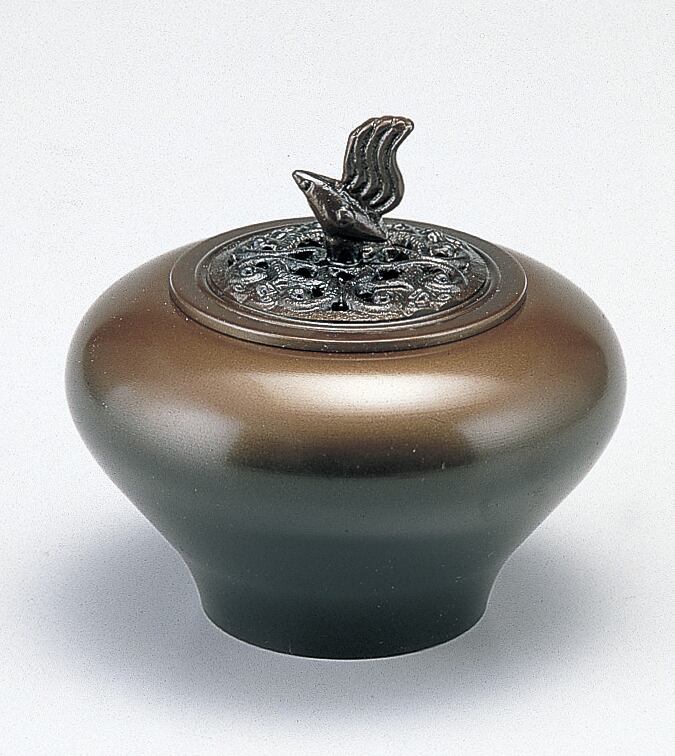 小鳥香炉 鍋長色 能作吉秀作