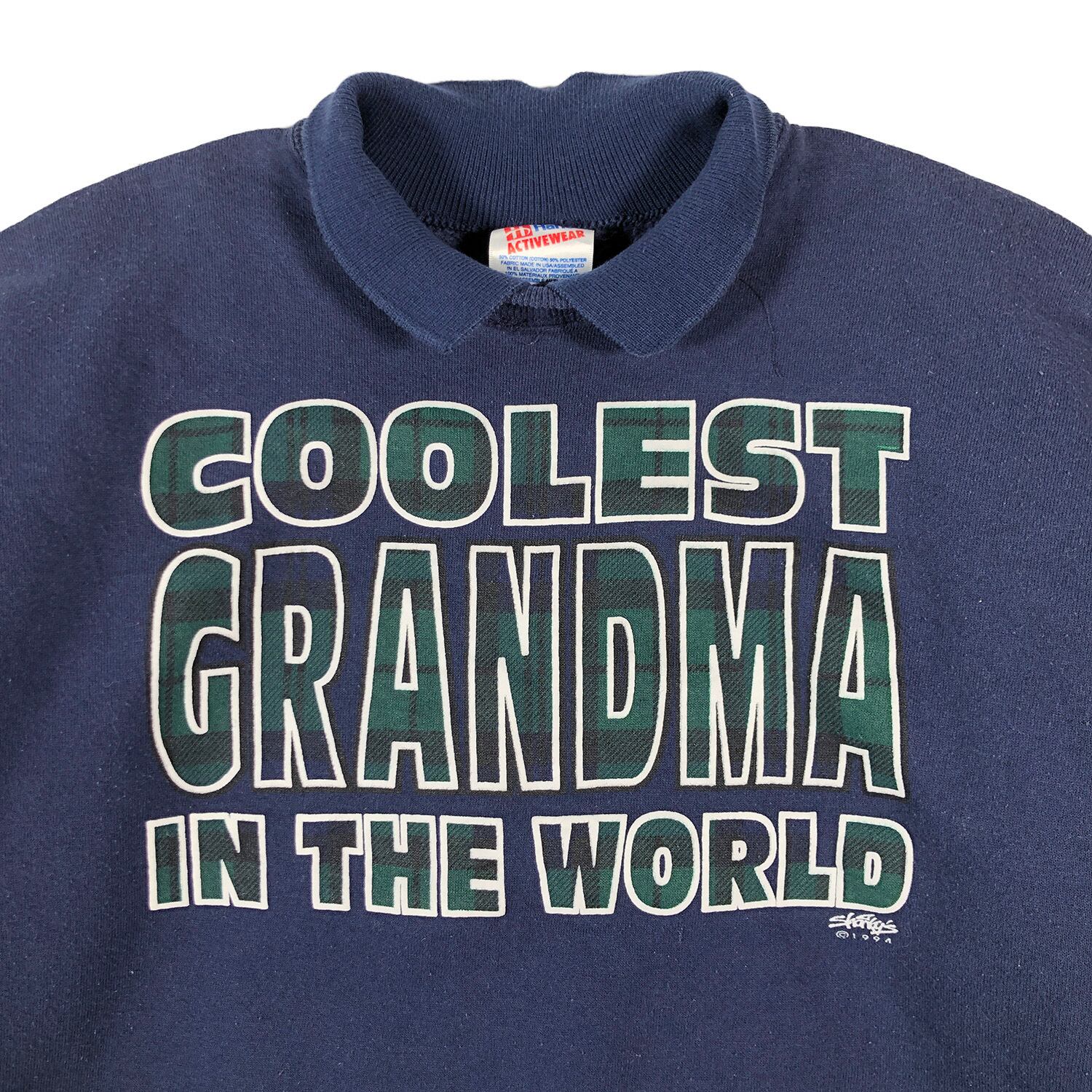 90S USA製 ヴィンテージ ロゴプリント 1994年 襟付き スウェット 