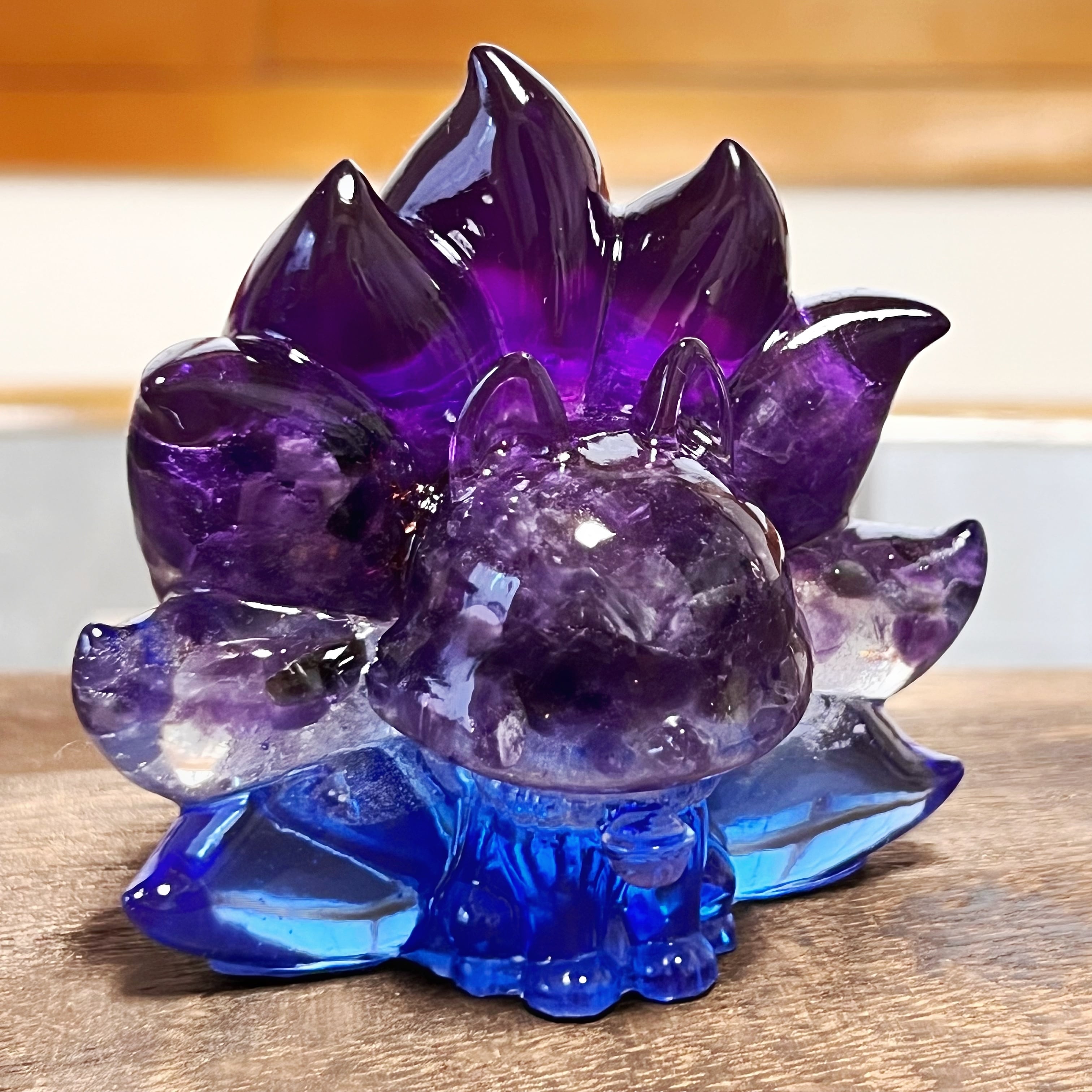 【1点もの】九尾の狐オルゴナイト アメジスト