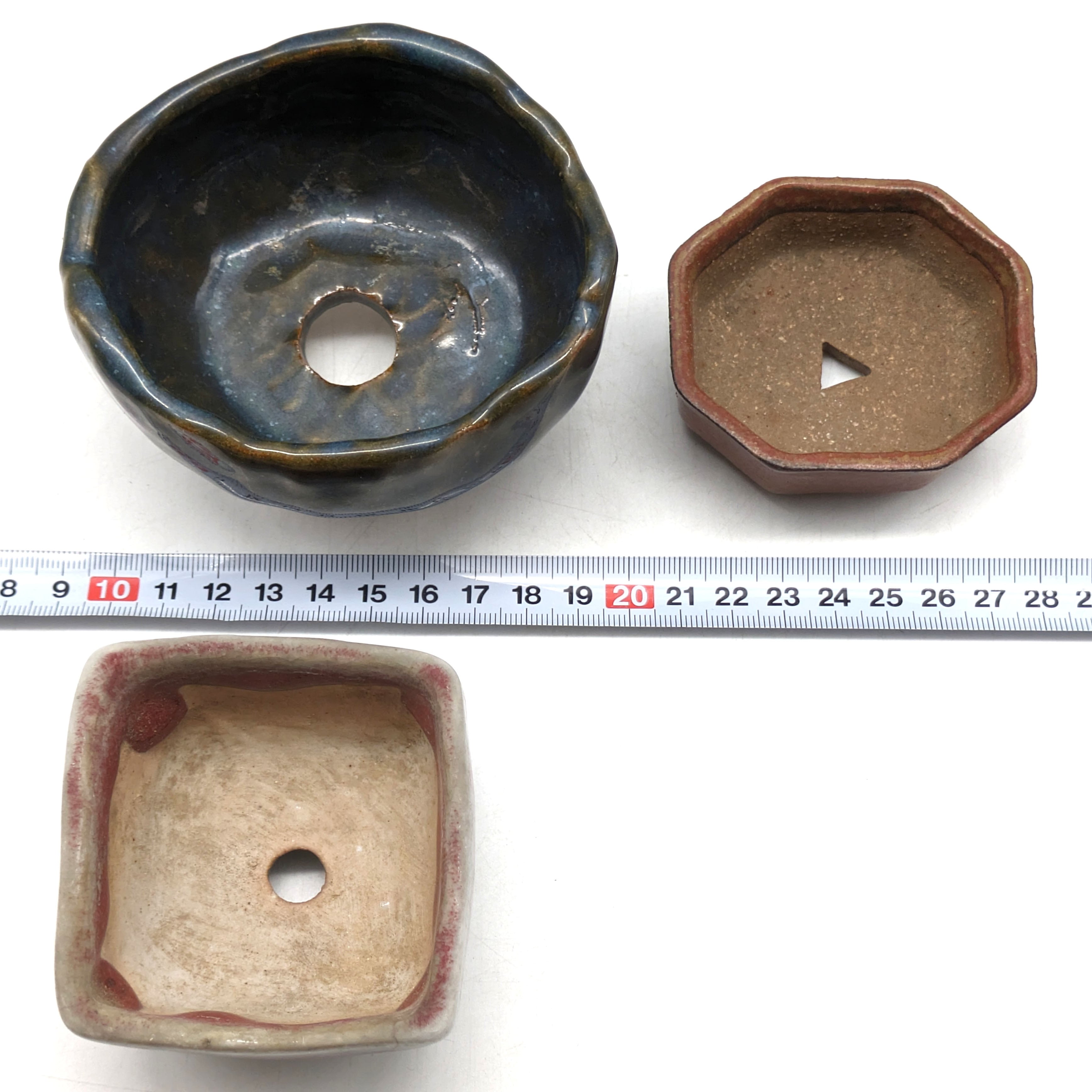 豆盆栽・盆栽鉢・植木鉢・3点セット・No.231013-03・梱包サイズ60