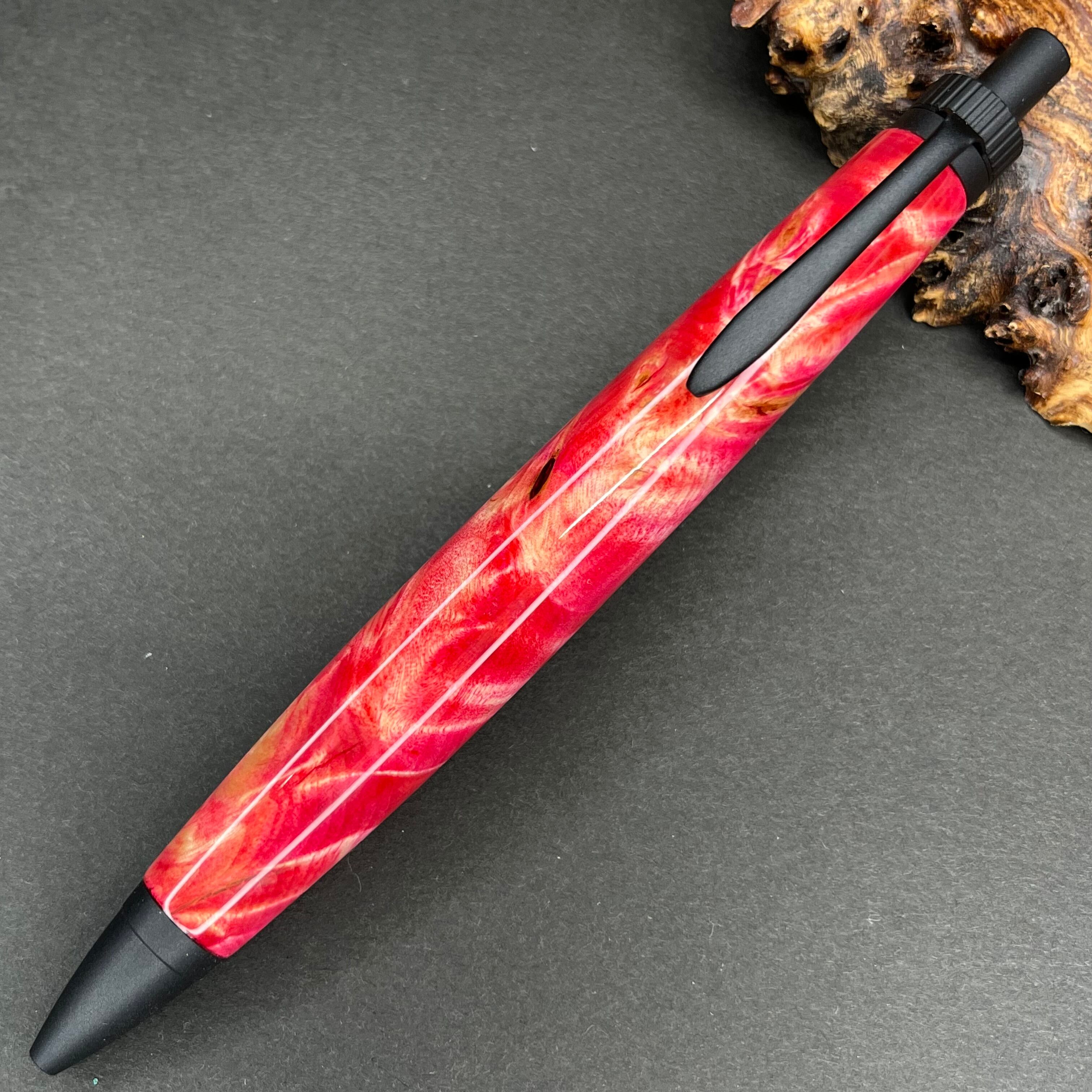 栃]木軸ボールペン(シースルーグラデーション)(CAフィニッシュ