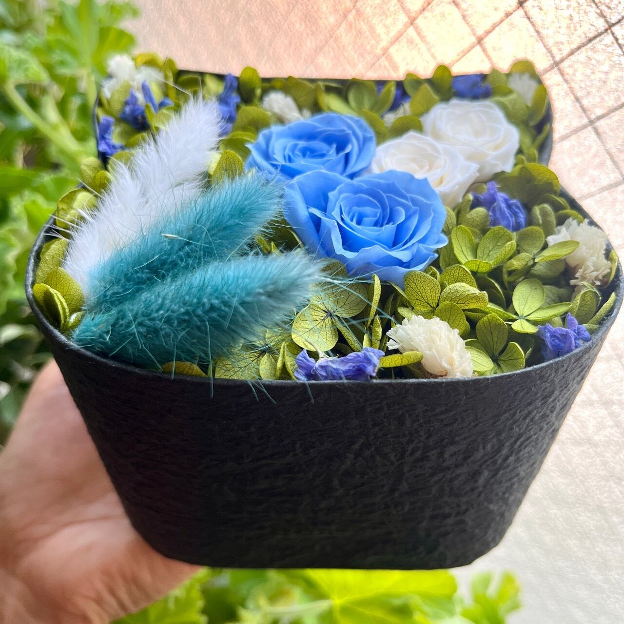 ねこばこ Umi ～海～ オリジナル 猫型 フラワーボックス | 西麻布mingle