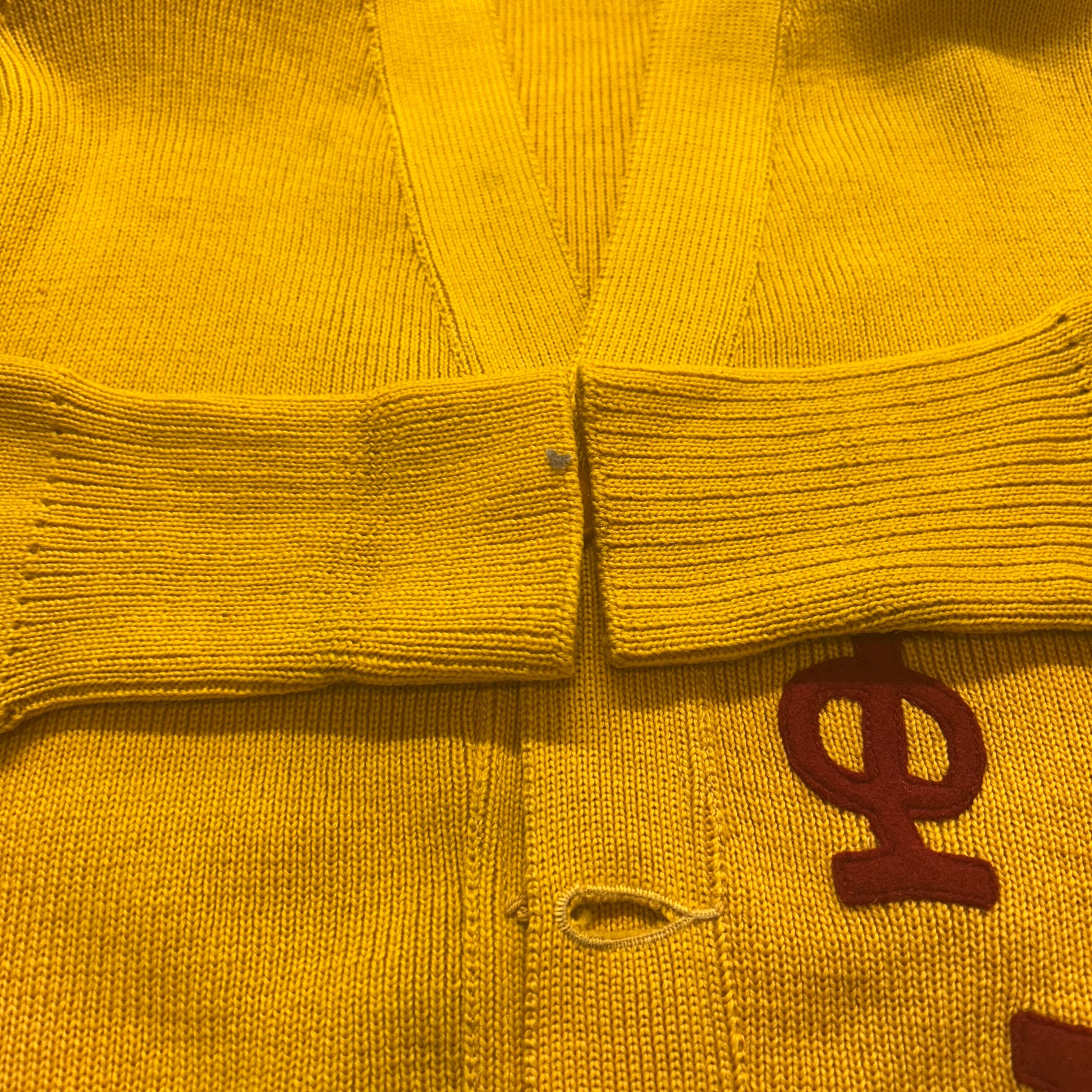 1950S LETTERD CARDIGAN MUSTRED | safarionline