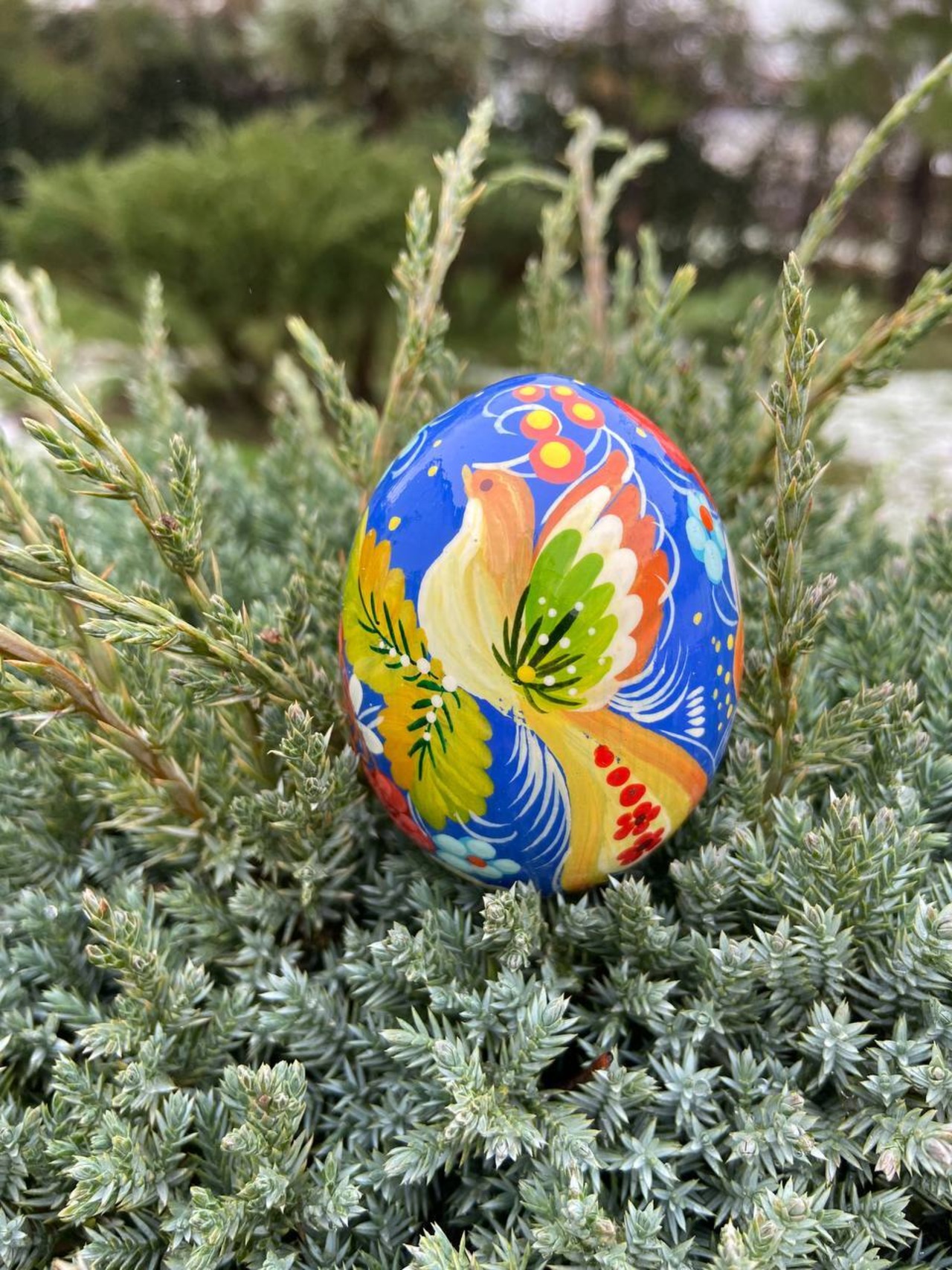 ペトリキウカ塗りのイースター・エッグ 7cm　ホメンコ作 - 5