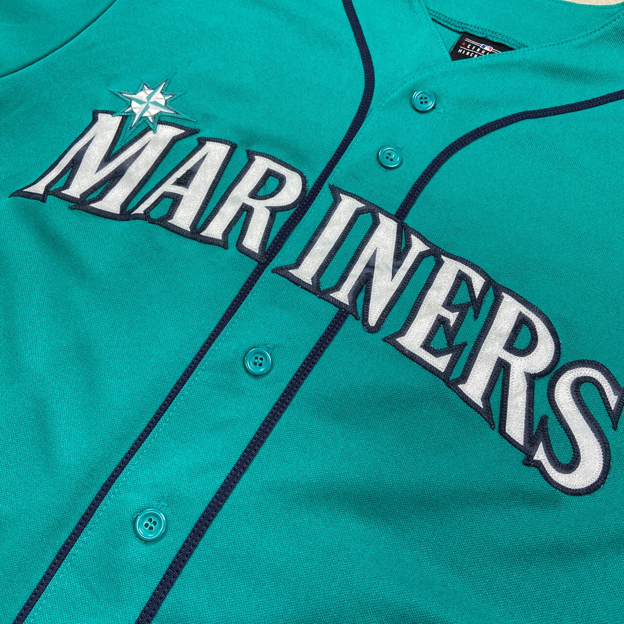 00年代 USA製 MLB シアトル・マリナーズ イチロー ベースボールシャツ 