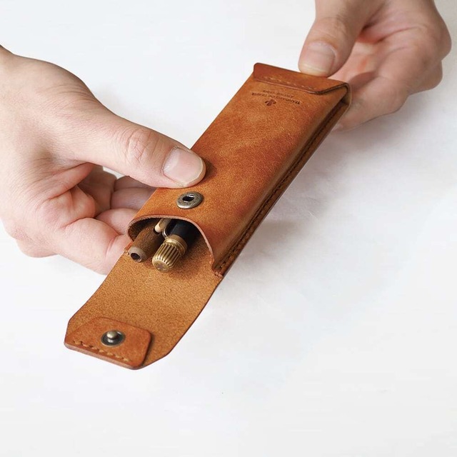 スリムなペンケース 大切なペン3本【ブルー×イエロー】