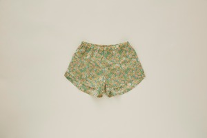 【23SS】eLfinFolk(エルフィンフォルク)Retro flower  jogging pants grass green（110/130) ショート パンツ