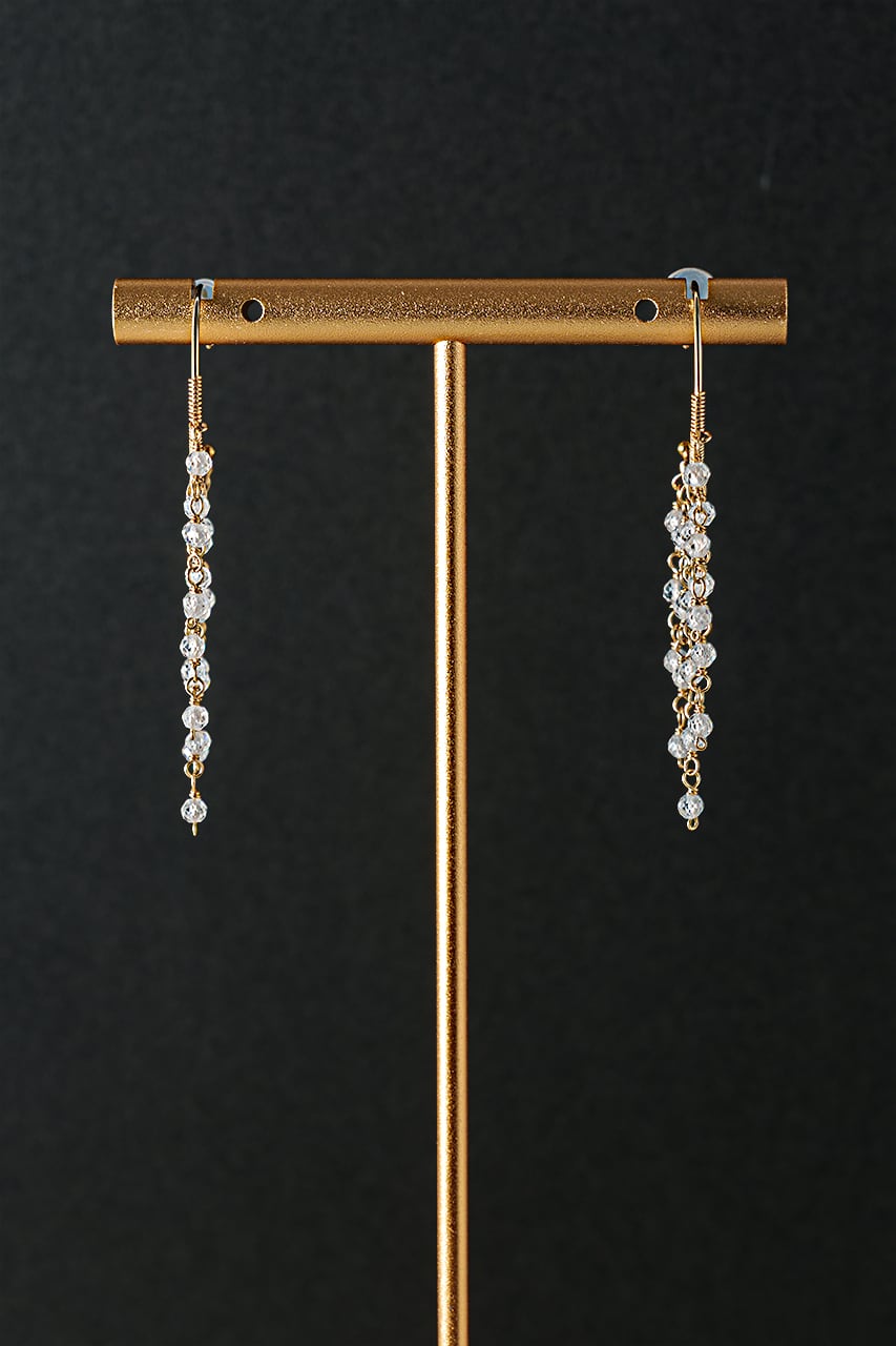 ジルコンのシャンデリアピアス ホワイトジルコン シャンデリアピアス | Precious Link