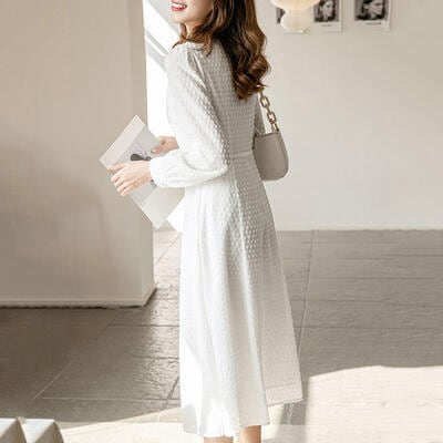 ワンピース 春 きれいめ 袖あり カジュアル おしゃれ レディース