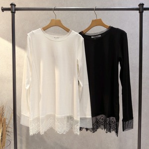 【RILATO】テレコｘチュール裾レースTOPS