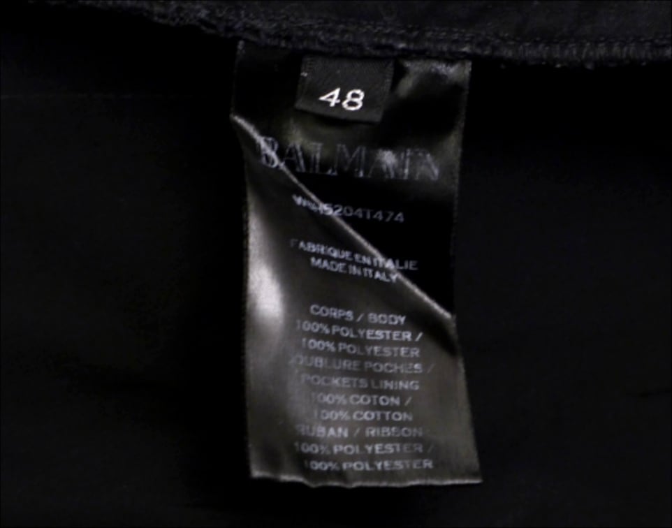 美品◇ BALMAIN PARIS バルマン 側章 バンド サイドライン イージー
