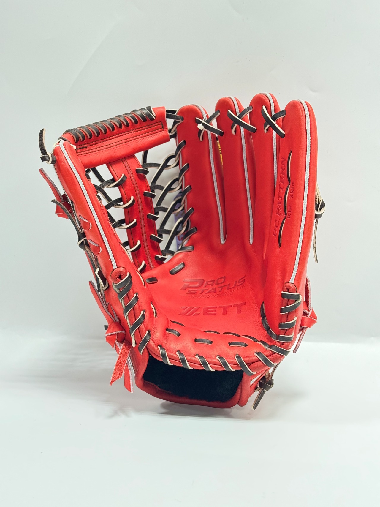 ZETT PROSTATUSｰmichii supreme order 硬式　右投げ用　297型　5mm大　中川モデル　ディープオレンジ×ブラウン　64・画像5